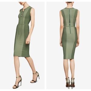 BCBG Safari Stripe bodycon lace up dress